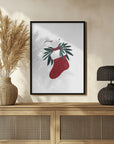 Plakat - Cute mouse in a Christmas stocking