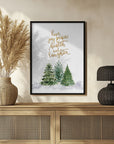 Plakat - Christmas trees with holiday wishes