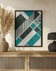 Plakat - Geometric Teal