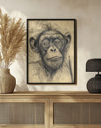 Plakat - Monkey drawing