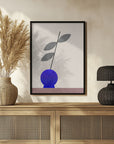 Plakat - Blue round vase