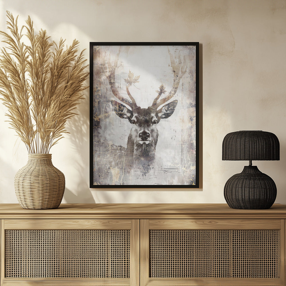 Poster - Deer Ink Illustration 04