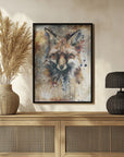 Plakat - Fox Wild Animal Vintage Illustration Art 01