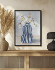 Plakat - Flowers in a striped vase II