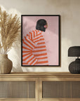 Plakat - The Woman With the Orange Stripes