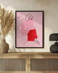 Poster - Pink and Red Line Lady