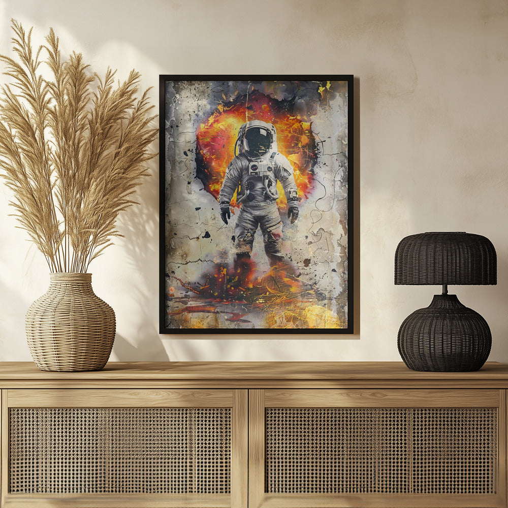 Plakat - Astronaut Vintage Art Illustration Wallart 07