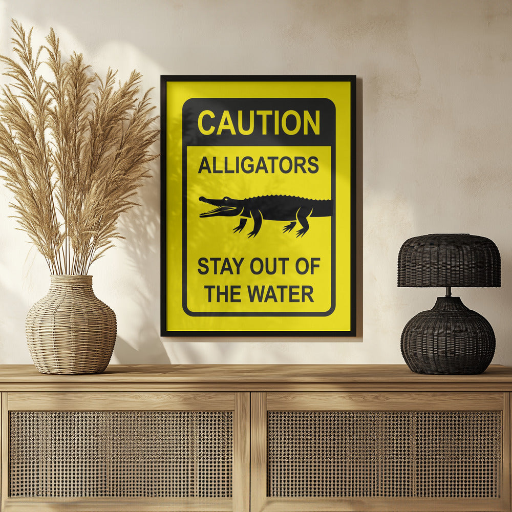 Plakat - Caution   Alligators