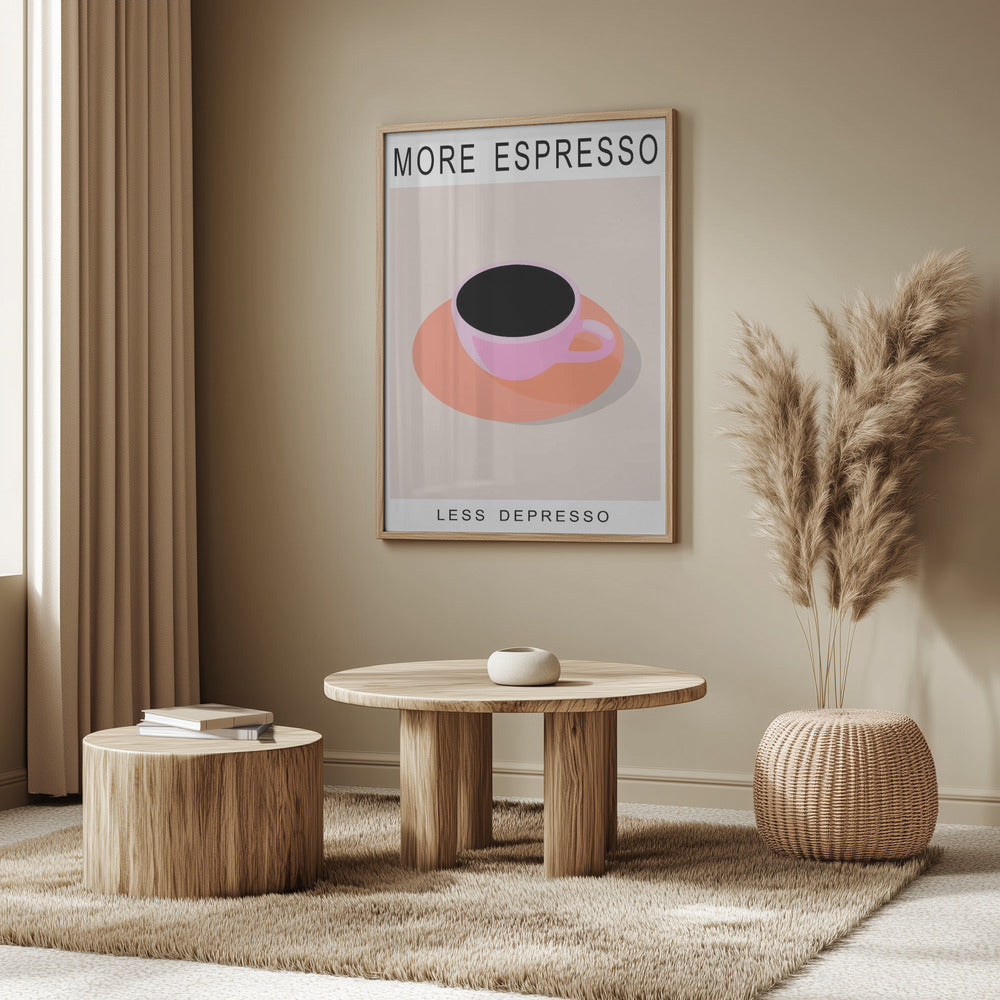 Plakat - More Espresso Less Depresso