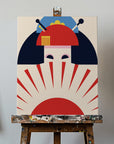 Canvas - Geisha Girl Retro Minimalist Design