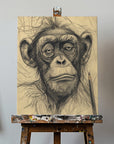 Canvas - Monkey drawing