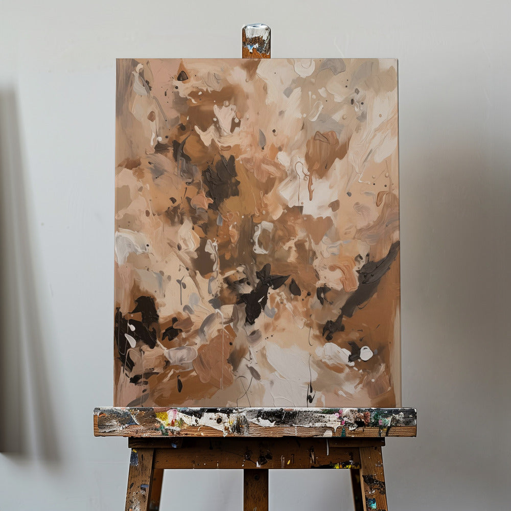 Canvas - Abstract Mocha No 1