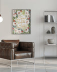 Plakat - Holiday wishes with roses and berries