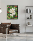 Plakat - Holly floral art with holiday wishes