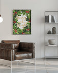 Plakat - Merry and bright holly floral art