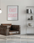 Plakat - East Coast Sign - Pink