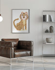 Plakat - Cute Sitting Leopard