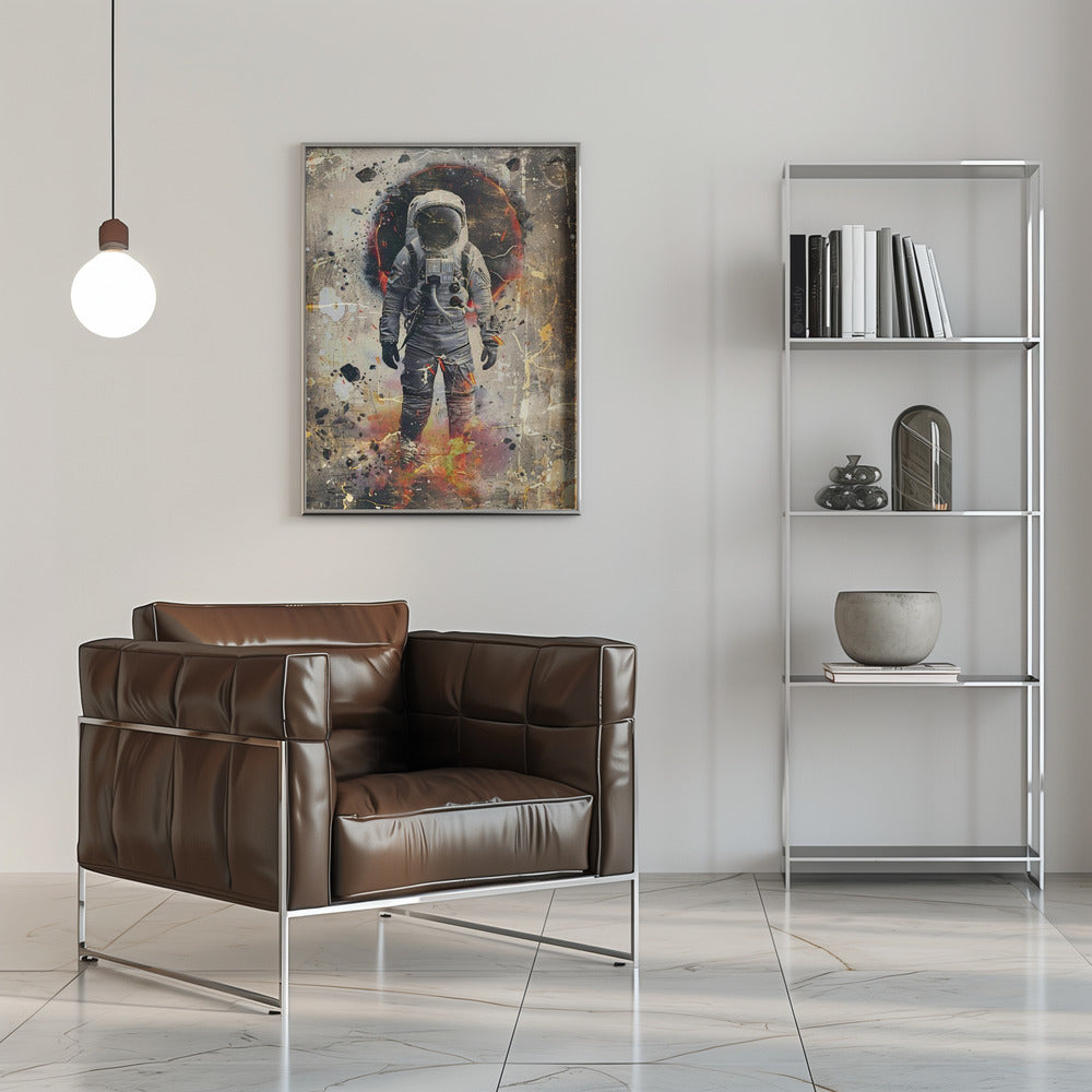 Plakat - Astronaut Vintage Art Illustration Wallart 08