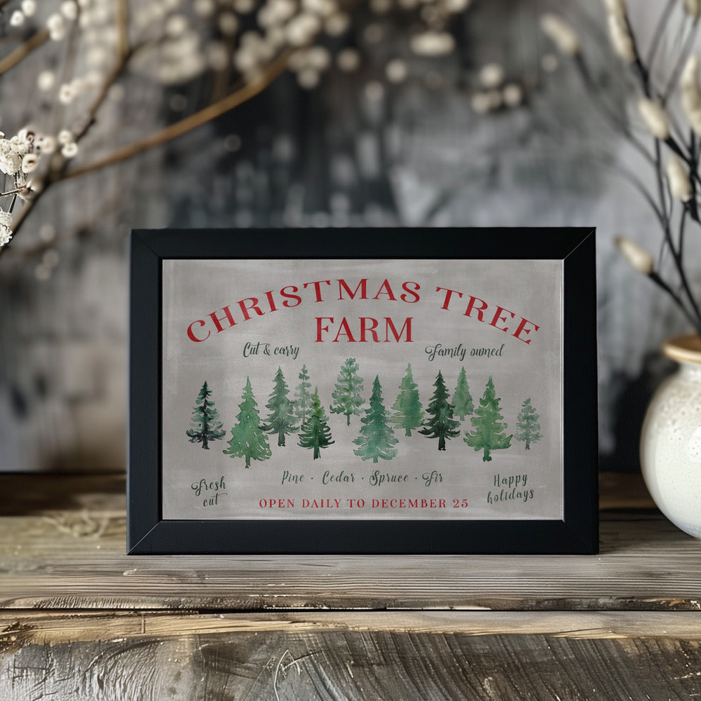 Plakat - Christmas tree farm sign