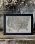 Plakat - Highly detailed map of the United States, Habiki