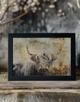 Plakat - Cow Highland Illustration Art 03