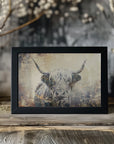 Plakat - Cow Highland Illustration Art 04