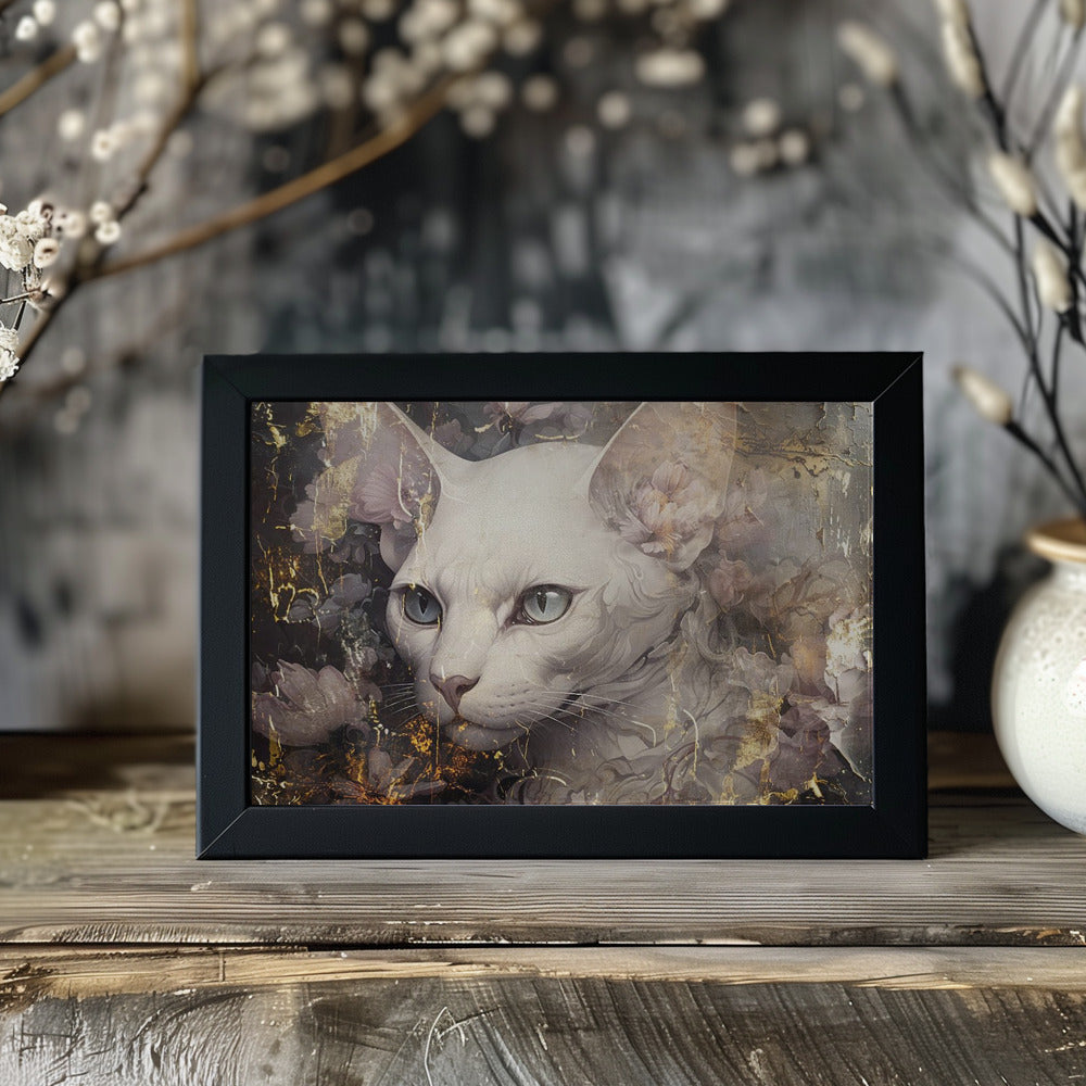 Plakat - Cat Animal Vintage Art Illustration Wallart 04