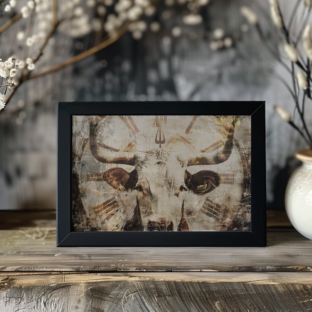 Plakat - Cow Animal Vintage Art Illustration Wallart 01