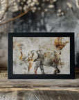 Plakat - Elephant Animal Vintage Art Illustration Wallart 08