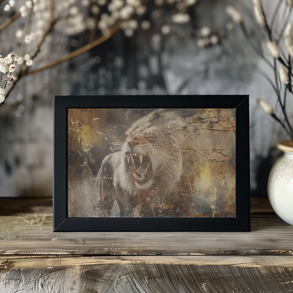 Plakat - Lion Animal Vintage Art Illustration Wallart 10