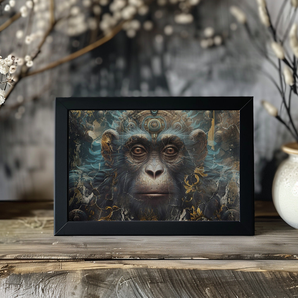 Poster - Monkey Animal Vintage Art Illustration Wallart 06