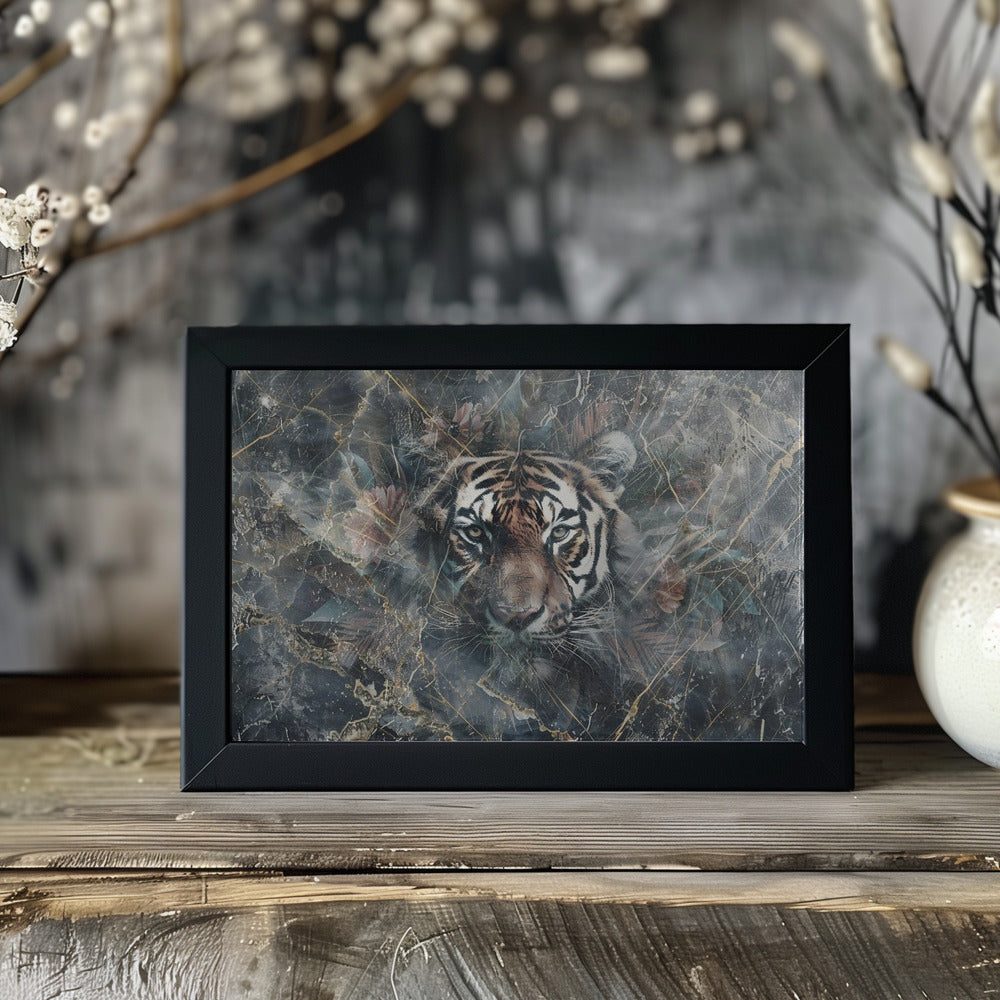 Poster - Tiger Animal Vintage Art Illustration Wallart 01