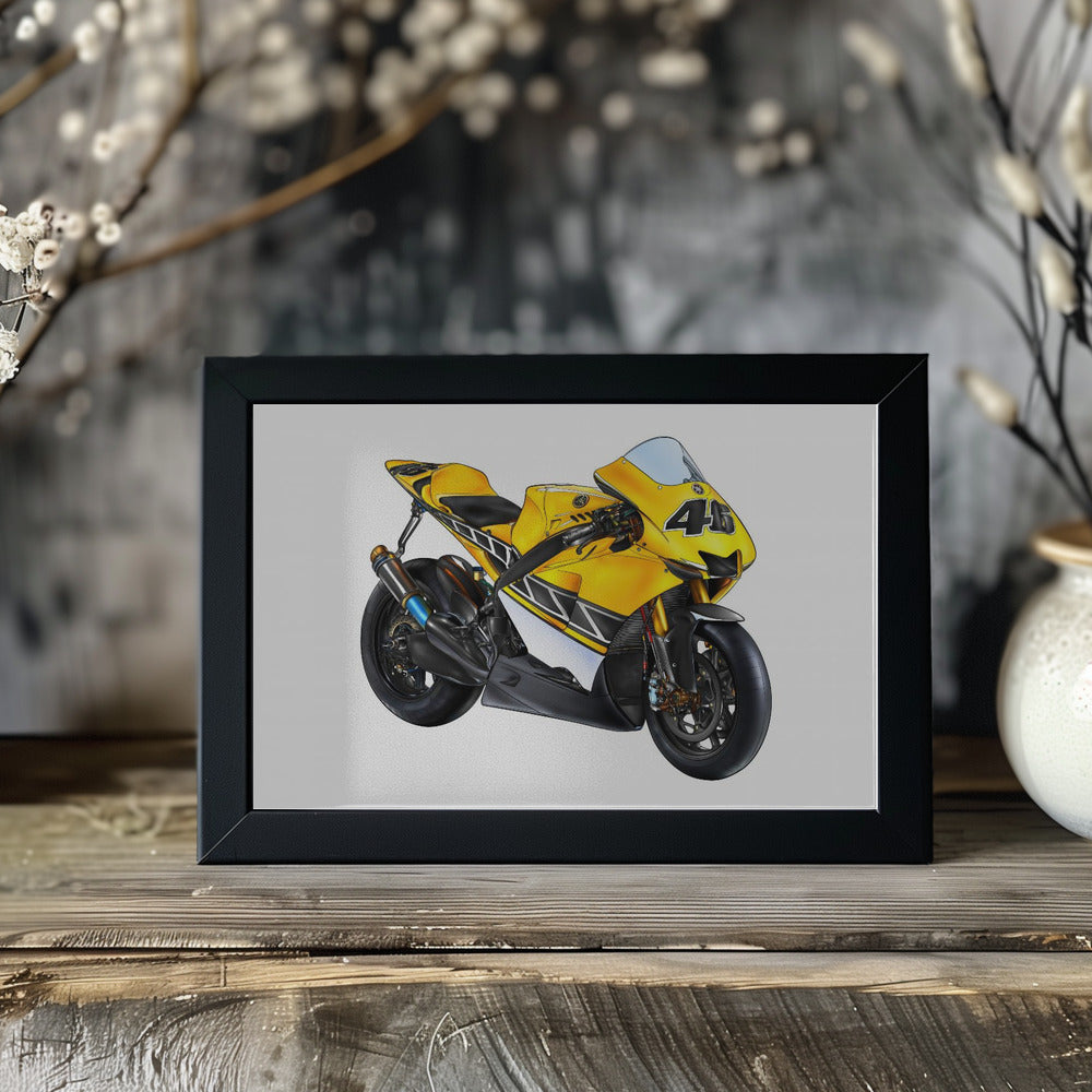 Poster - Motorbike Yellow