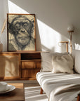 Plakat - Monkey drawing