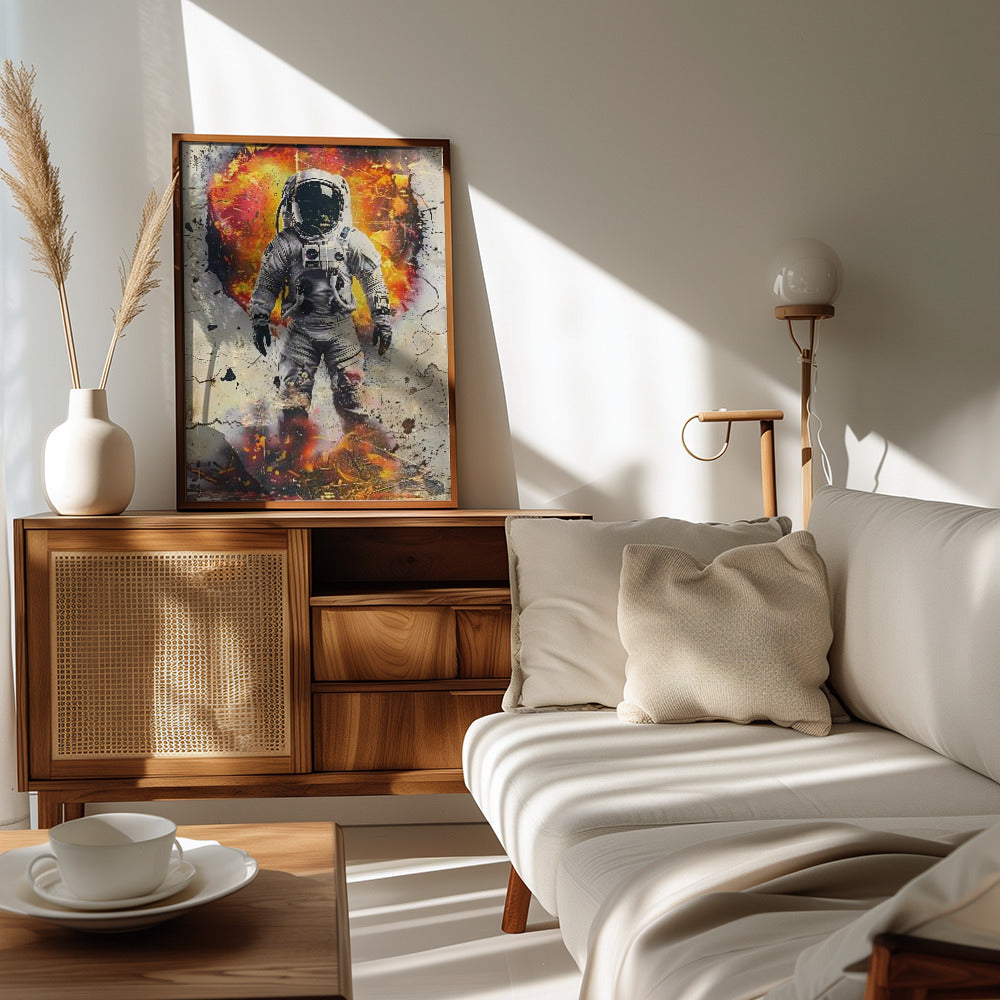 Plakat - Astronaut Vintage Art Illustration Wallart 07