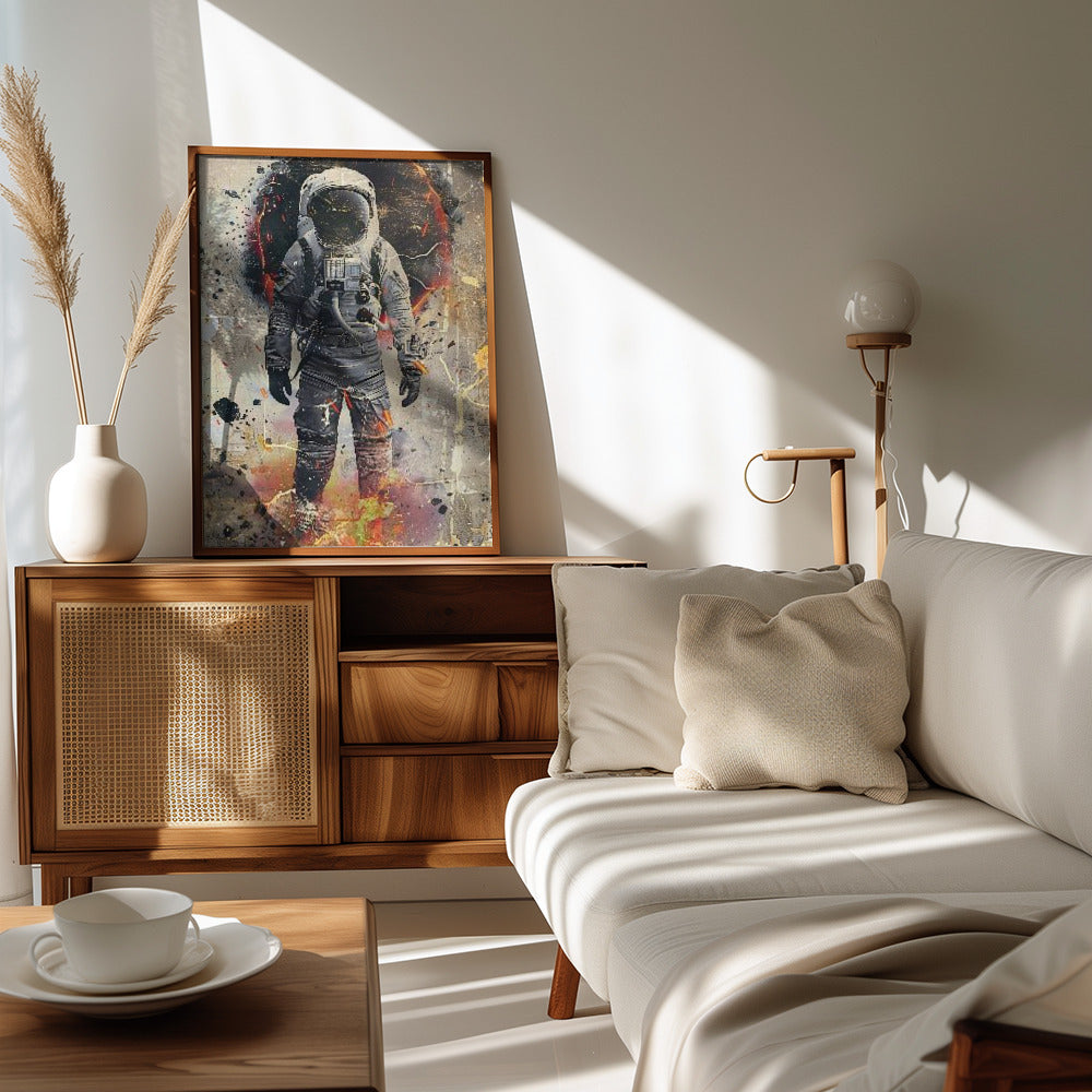 Plakat - Astronaut Vintage Art Illustration Wallart 08