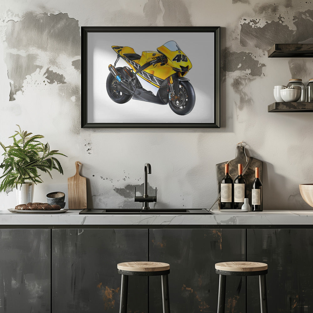 Poster - Motorbike Yellow