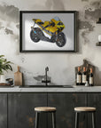 Poster - Motorbike Yellow