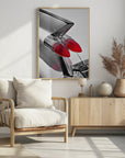 Plakat - American classic car Sedan Deville 1959 tail fin abstract