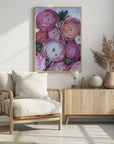 Plakat - Arleth ranunculus bouquet in cold pink