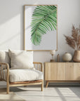 Plakat - Palm leaf in loose watercolor