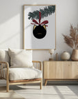 Plakat - Meowrry bauble (black white)