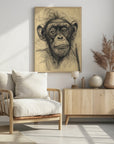 Plakat - Monkey drawing