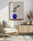 Plakat - Blue round vase