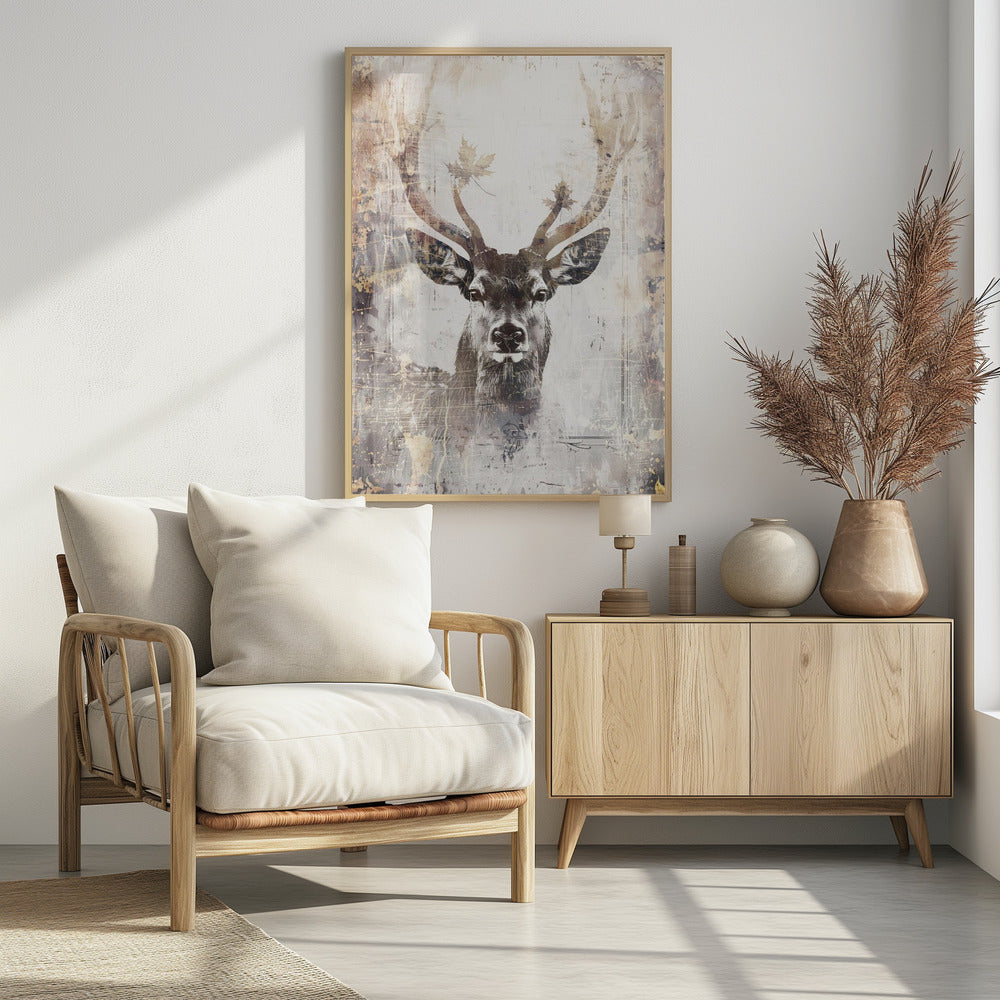 Poster - Deer Ink Illustration 04