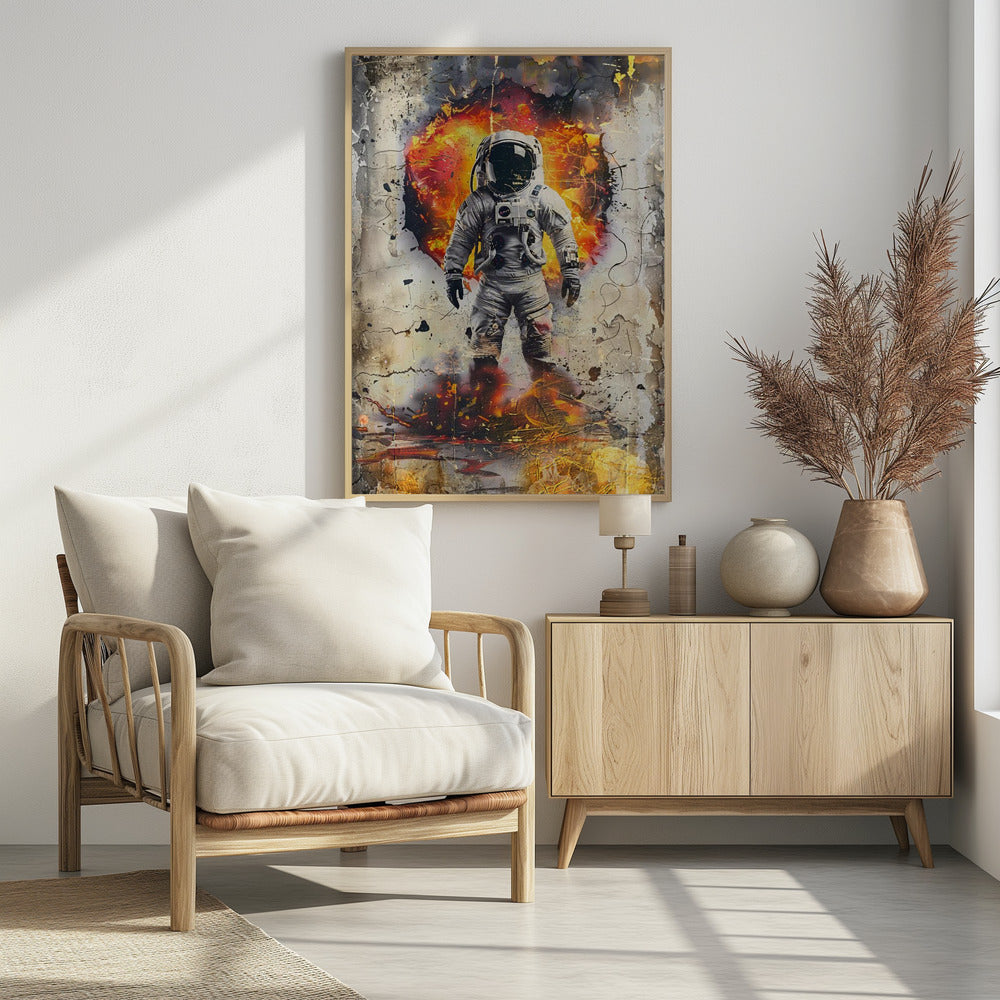 Plakat - Astronaut Vintage Art Illustration Wallart 07