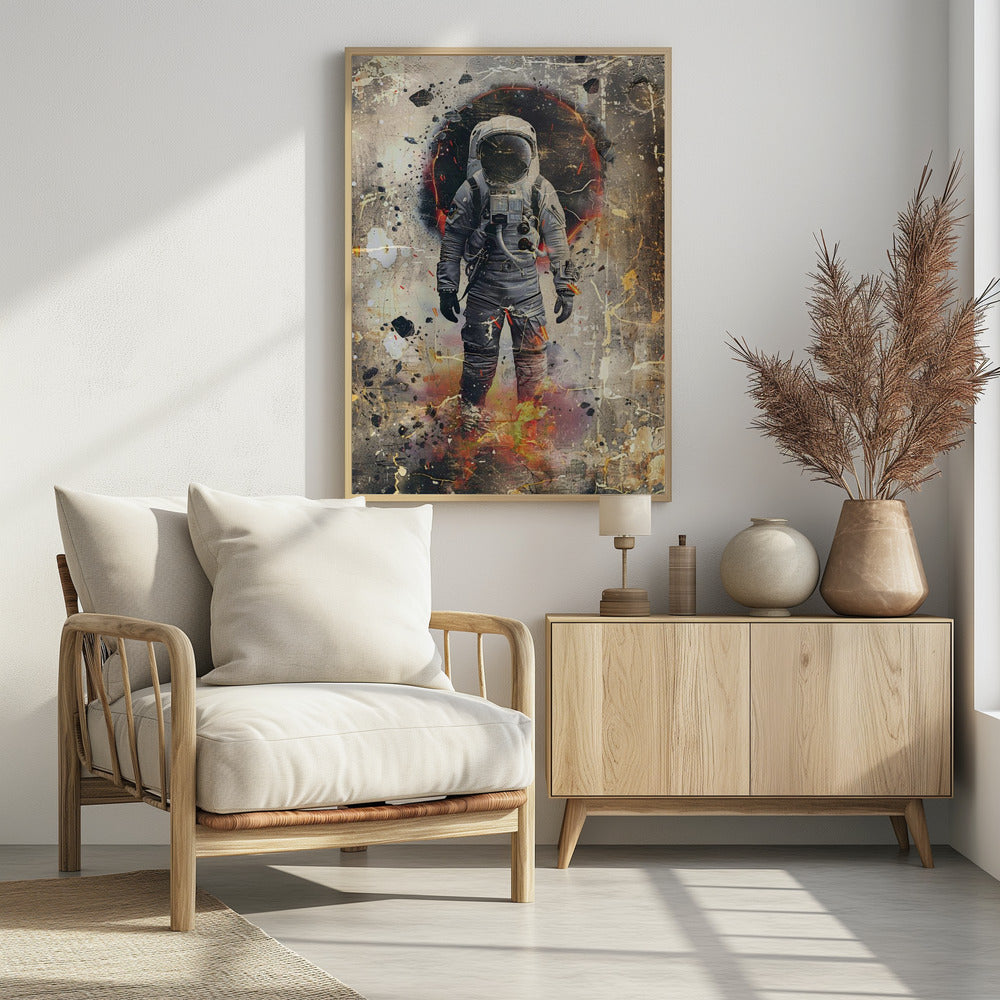 Plakat - Astronaut Vintage Art Illustration Wallart 08