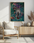 Plakat - Tropical Floral Jungle - zebra in heels 2