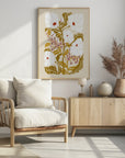 Plakat - Klimt Flowers Earthy Colors