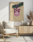 Plakat - Meowry bauble pink/tan